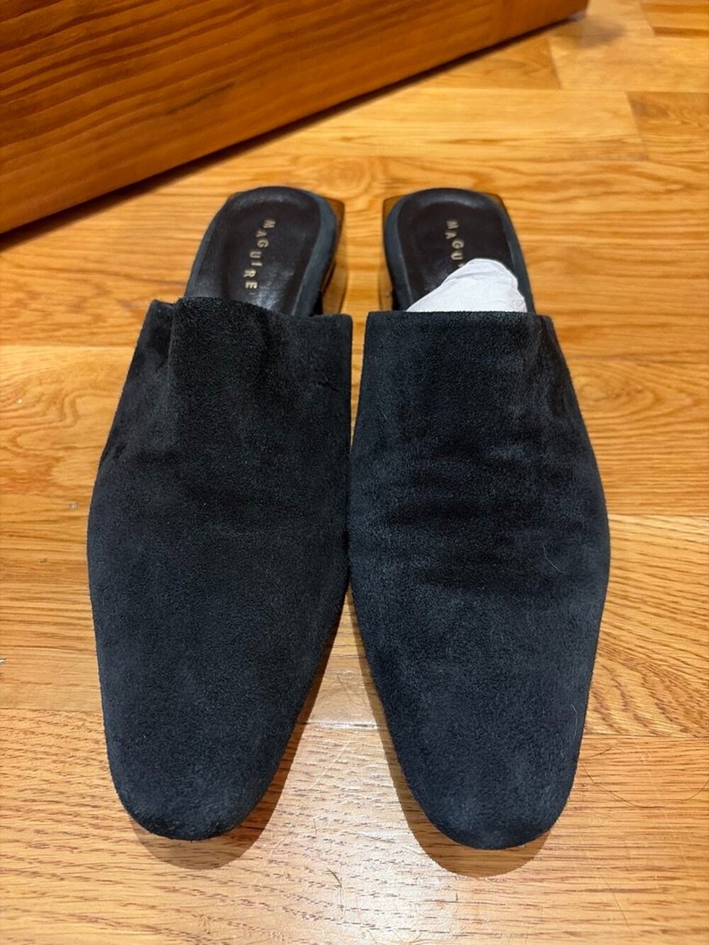 Maguire Navio Black Suede Mule Tortoise Block Heel 39 (US 8–8.5)